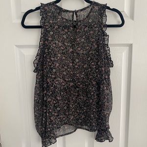 American eagle sheer cold shoulder shirt